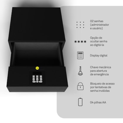 Segunda imagem do produto Cofre de Gaveta | Yale