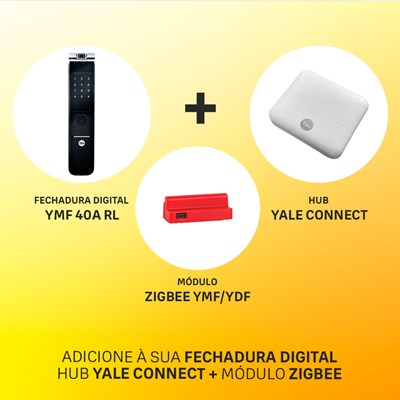 COMBO - Fechadura Digital YMF 40A RL abre com Biometria e Senha - Trinco Rolete