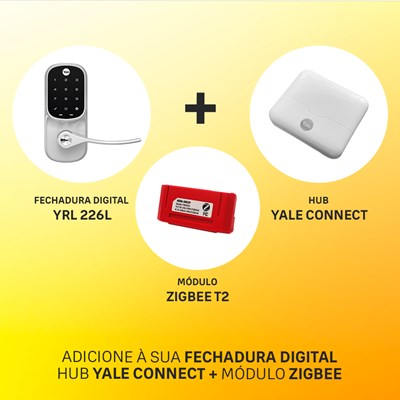 COMBO Fechadura Digital YRL 226L Abre Com Senha Trinco Lingueta Retrátil