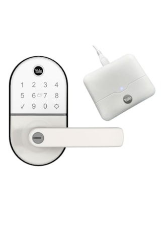 Fechadura Digital Compact Branca + Kit Conectividade