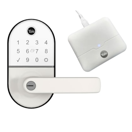 Fechadura Digital Compact Branca + Kit Conectividade