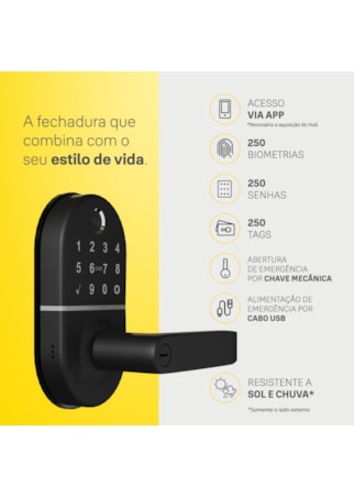 Segunda imagem do produto Fechadura Digital Compact + Kit Conectividade