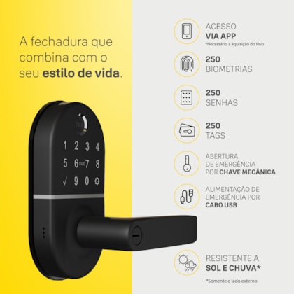 Segunda imagem do produto Fechadura Digital Compact + Kit Conectividade