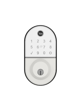 Fechadura Digital Compact Rolete Branca com Biometria e Senha| Yale