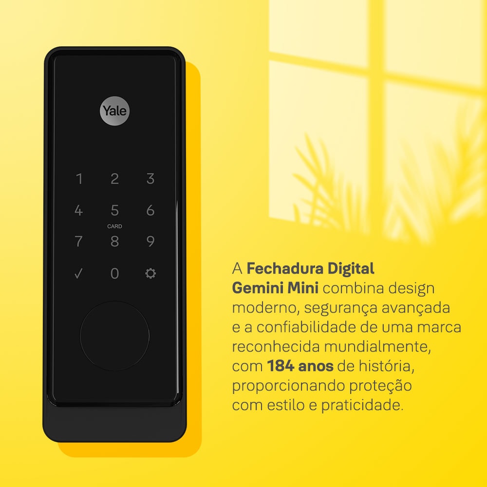 Fechadura Digital Gemini Mini + Kit Conectividade