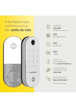 Segunda imagem do produto Fechadura Digital Lia BP (Porta de Correr) com Biometria + Kit Conectividade