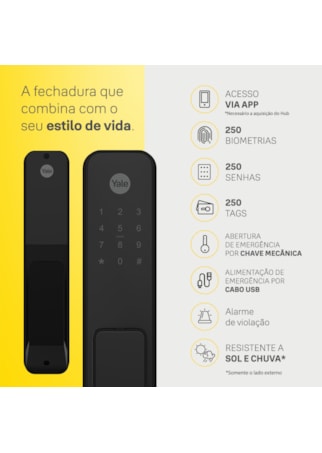 Segunda imagem do produto Fechadura Digital SOLIS + Kit Conectividade