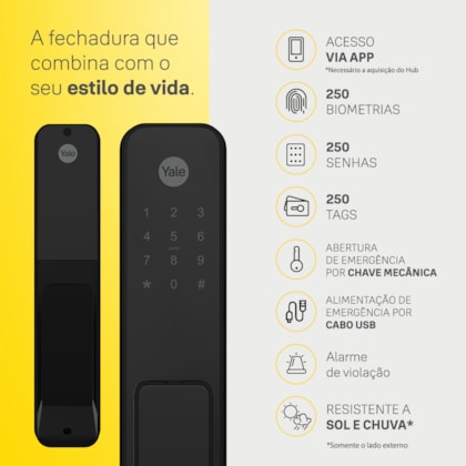 Segunda imagem do produto Fechadura Digital SOLIS + Kit Conectividade