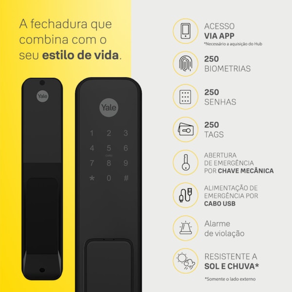 Segunda imagem do produto Fechadura Digital SOLIS + Kit Conectividade