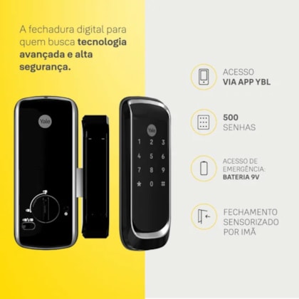 Segunda imagem do produto Fechadura Digital YBL 410 B c/ abertura remota via bluetooth