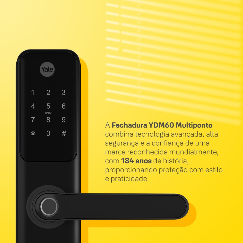 Fechadura Digital YDM 60 Multiponto + Kit Conectividade | Direito