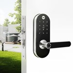 Fechadura Digital YMC 420 D com Zigbee integrado - abre por biometria, senha, cartão e chave