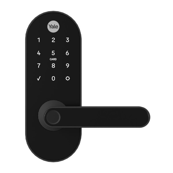 Fechadura Digital YMC 420W Preto Fosco - Abre por biometria, senha, cartão e chave