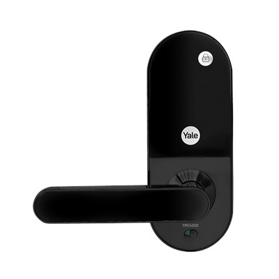 Fechadura Digital YMC 420W Preto Fosco - Abre por biometria, senha, cartão e chave