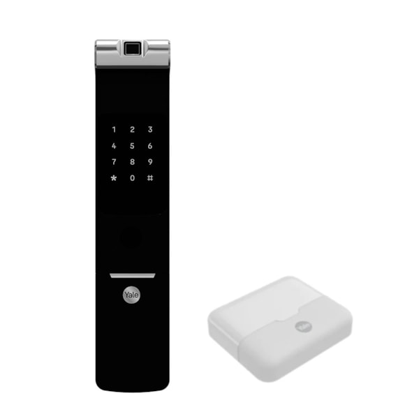 Fechadura Digital YMF 40A RL abre com Biometria e Senha - Trinco Rolete + Kit Conectividade