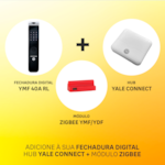 Fechadura Digital YMF 40A RL abre com Biometria e Senha - Trinco Rolete + Kit Conectividade