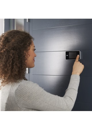 Olho Mágico Digital Real View com Tela LCD, Câmera com Visão de 105°