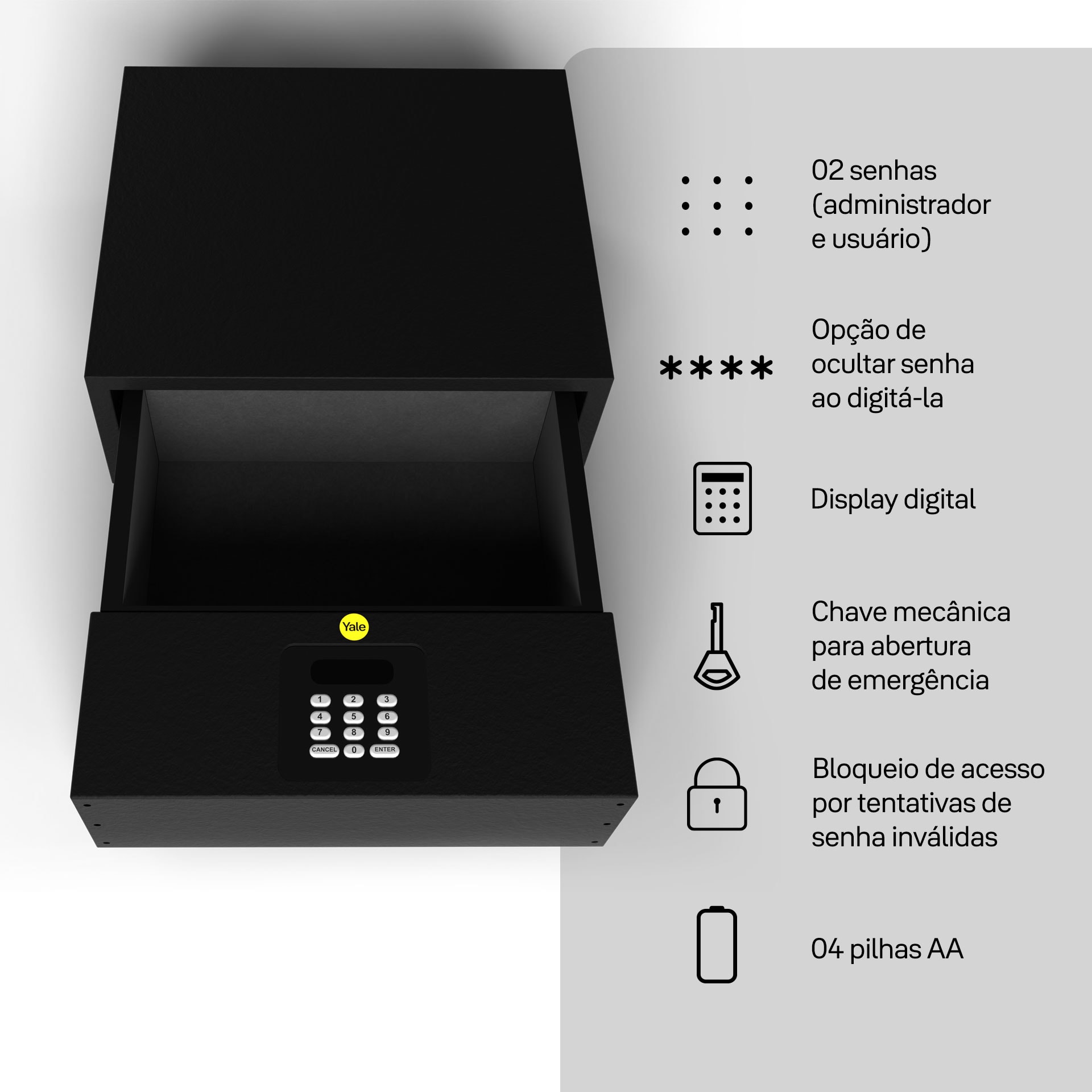 Descrição Cofre de Gaveta