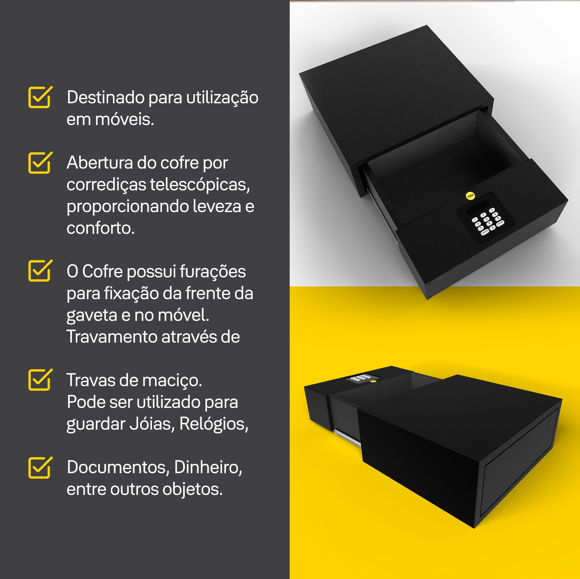 Descrição Cofre de Gaveta